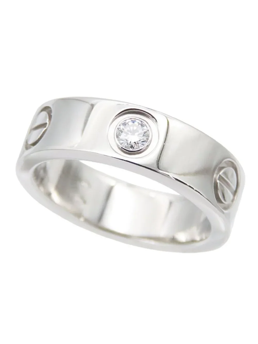 Cartier Love Ring Platinum Diamond Classic Model Wedding